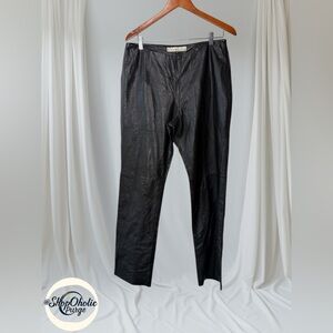 Excelled womens Black Leather Pants Size 14 Excelled